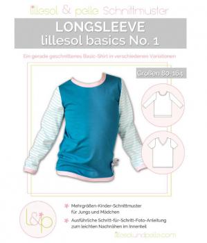Papierschnittmuster - Longsleeve Basic No. 1 - Kinder- Lillesol & Pelle